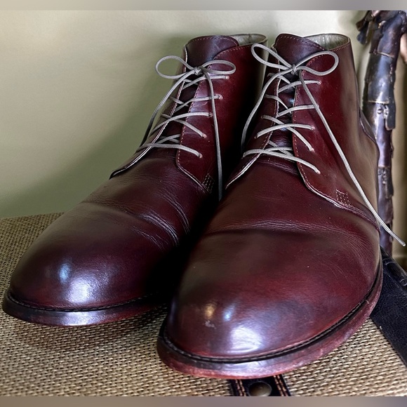EUC Nisola “Emilio” Chukka Boots Leather Upper Brown/Cordovan Size 11 - Picture 7 of 16